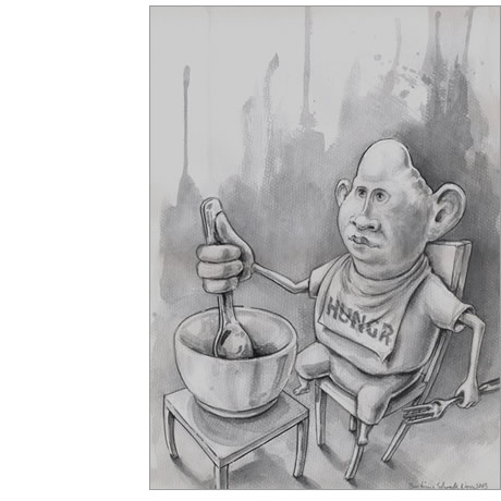character aquarell on paper