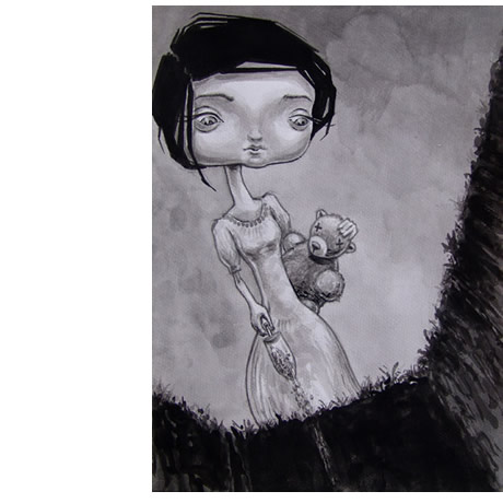 character aquarell on paper