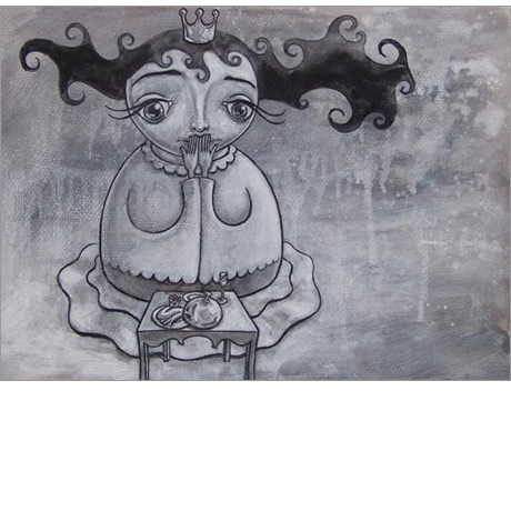 character fairytalestyle acrylics on paper