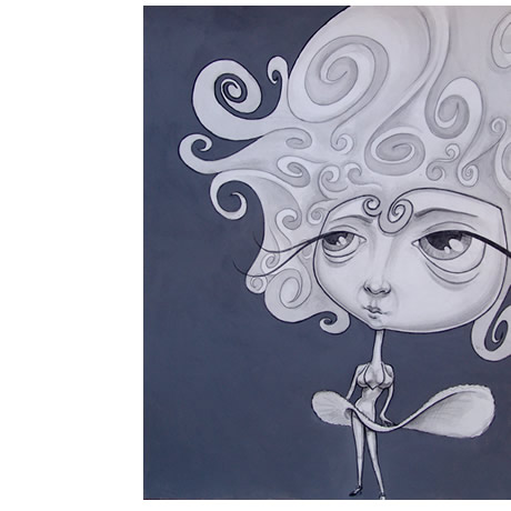 character fairytalestyle acrylics on paper