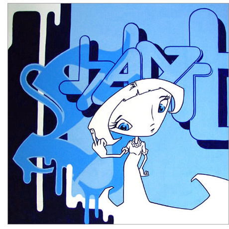 character acrylics on canvas