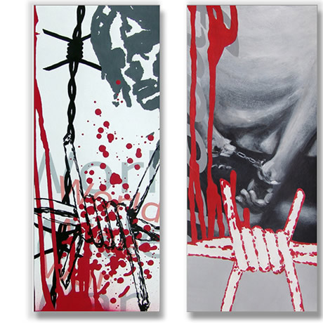 graphics mixemedia acrylics on paper