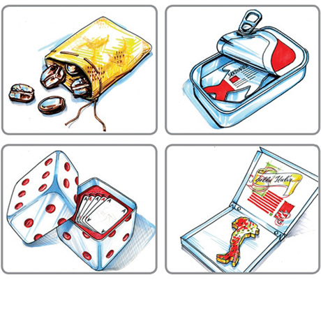 illustration layoutmarker various objects