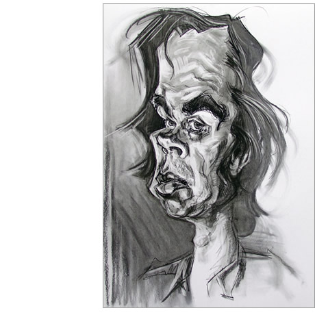 caricature nick cave